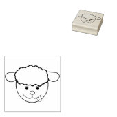 Cute Lamb Rubberstempel (Gestempeld)