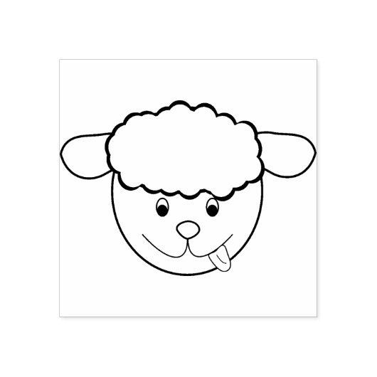 Cute Lamb Rubberstempel (Afrduk)