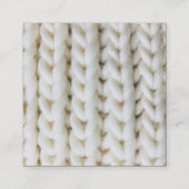 Cute Lamb Sheep Knitting Instructor Teacher Card Vierkante Visitekaartje (Achterkant)