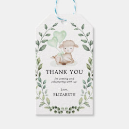 Cute Lamb Spring Greenery Baby shower Dank u Cadeaulabel