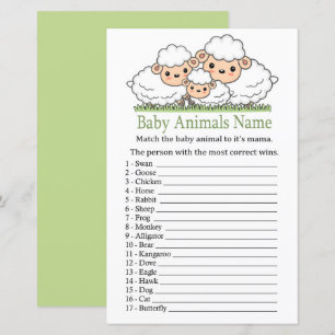 Cute Lambs Baby Animals Name Game