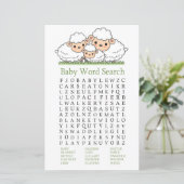 Cute lambs Baby shower Word Search Game (Staand voorkant)