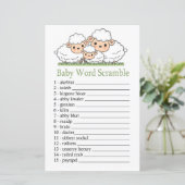 Cute lambs Baby word scramble game (Staand voorkant)