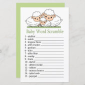 Cute lambs Baby word scramble game (Voorkant / Achterkant)