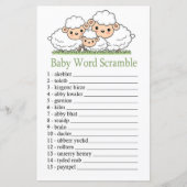 Cute lambs Baby word scramble game (Voorkant)