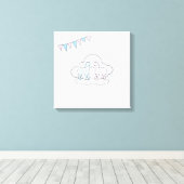 Cute Lambs Canvas Afdruk (Insitu (Houten vloer))