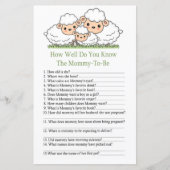 Cute lambs Hoe goed ken je het baby shower spel? (Voorkant)