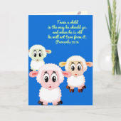 Cute Lambs Teacher Sunday School Babysitter Bedankkaart (Voorkant)