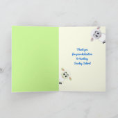 Cute Lambs Teacher Sunday School Babysitter Bedankkaart (Binnen)