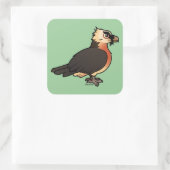 Cute Lammergeier Vierkante Sticker (Tas)
