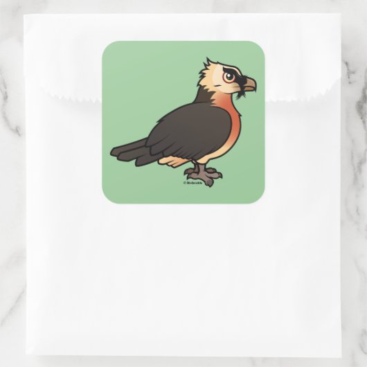 Cute Lammergeier Vierkante Sticker (Tas)