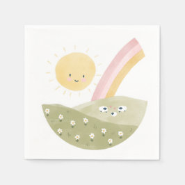 Cute Lammetje Baby Shower Feestdecoratie Servet