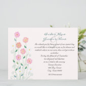 Cute Landelijke Madeliefjes Proefdinermenu Kaart (Staand voorkant)