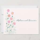 Cute Landelijke Madeliefjes Proefdinermenu Kaart (Achterkant)