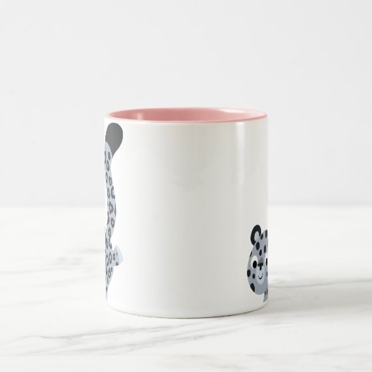 Cute Landing Cartoon Snow Leopard Mok (Center)