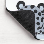 Cute Landing Cartoon Snow Leopard Mousepad Muismat (Hoek)