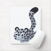 Cute Landing Cartoon Snow Leopard Mousepad Muismat (Met muis)