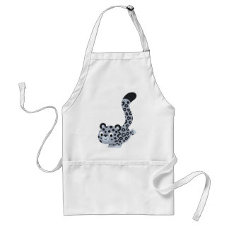 Cute Landing Cartoon Snow Leopard Schort