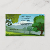 Cute Landscape Chalkboard Teacher Visitekaartje (Achterkant)