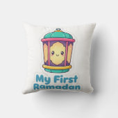 Cute Lantern My First Ramadan Baby Gift Throw Pill Kussen (Achterkant)