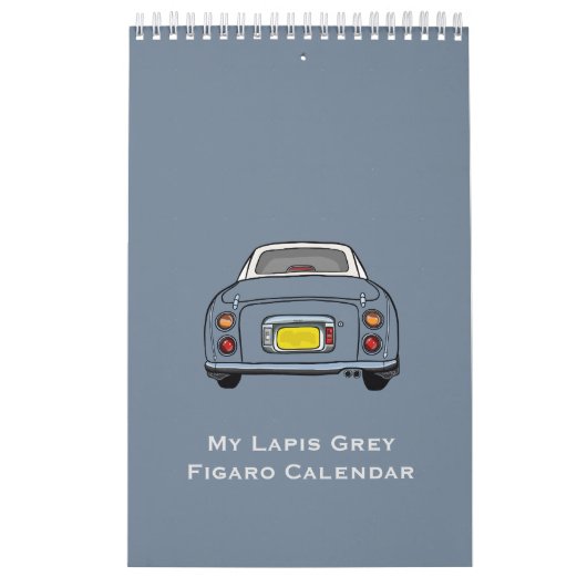Cute Lapis Grey Figaro Car Calendar Kalender (Hoes)