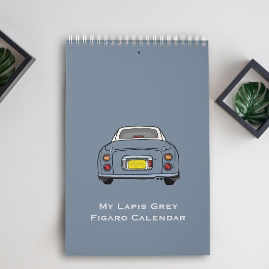 Cute Lapis Grey Figaro Car Calendar Kalender