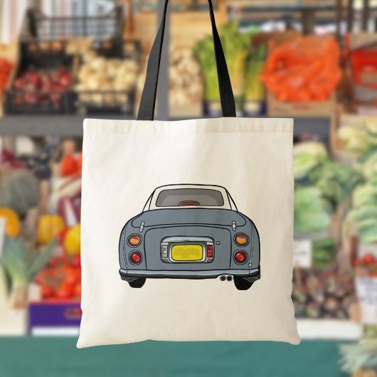Cute Lapis Grey Figaro Car Tote Bag