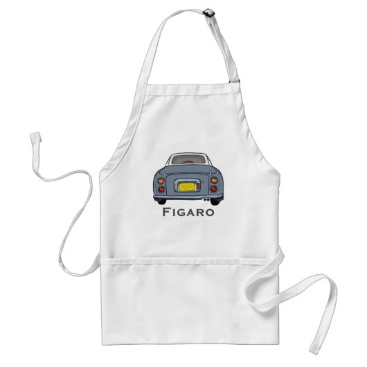 Cute Lapis Grey Figaro Garage Schort (Voorkant)
