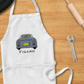 Cute Lapis Grey Figaro Garage Schort