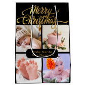 Cute Large Babies First kerstcadeautassen Medium Cadeauzakje (Achterkant)