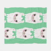 Cute Large Llama Pattern Fleece Deken (Voorkant (Horizontaal))