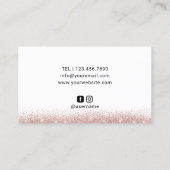 Cute Lashes Makeup Artist Roos Gold Glitter Salon Visitekaartje (Achterkant)