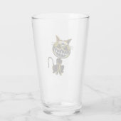 CUTE LAUGHING BLACK AND BRIGHT YELLOW CAT GLAS (Achterkant)