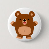 Cute Laughing Cartoon Beer button badge (Voorkant)