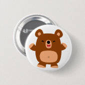 Cute Laughing Cartoon Beer button badge (Voorkant /achterkant)