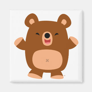 Cute Laughing Cartoon Beer magnet