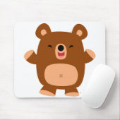 Cute Laughing Cartoon Beer mousepad Muismat (Met muis)