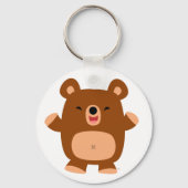 Cute Laughing Cartoon Beer sleutelhanger (Voorkant)
