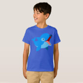 Cute Laughing Cartoon Dolphin Children T-Shirt (Voorkant volledig)