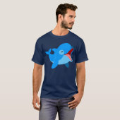 Cute Laughing Cartoon Dolphin T-Shirt (Voorkant volledig)