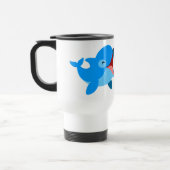 Cute Laughing Cartoon Dolphin Travel Mug Reisbeker (Links)