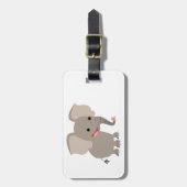 Cute Laughing Cartoon Elephant Bagagelabel (Voorkant verticaal)