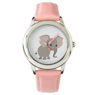 Cute Laughing Cartoon Elephant Watch Horloge
