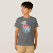 Cute Laughing Cartoon Hippo Children T-Shirt (Voorkant volledig)