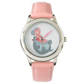 Cute Laughing Cartoon Hippo Watch Horloge