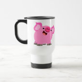 Cute Laughing Cartoon Pig Commuter Mok (Links)