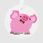 Cute Laughing Cartoon Pig Ornament (voorkant)