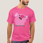 Cute Laughing Cartoon Pig t-Shirt (Voorkant)