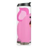 Cute Laughing Cartoon Pig Thermosbeker (Gedraaid links)