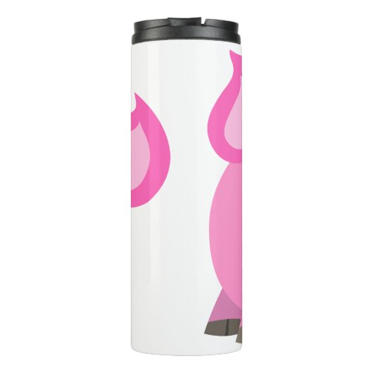 Cute Laughing Cartoon Pig Thermosbeker (Achterkant)